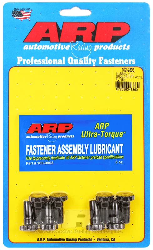 102-2803 – ARP Clutch Flywheel Bolt, For Use With Nissan 2.0L (SR20DE/DET) 4Cylinder 0.925 Inch Under Head Length M10...